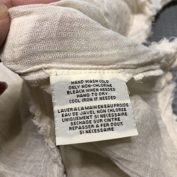 Denim & Supply Ralph Lauren Top Women XS Gauze Babydoll Boho Peasant Americana - Picture 10 of 14